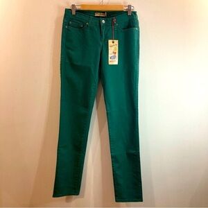 JUDY BLUE Sz 9 Hunter Green Mid Rise Slim Leg Skinny  Jeans New with Tag